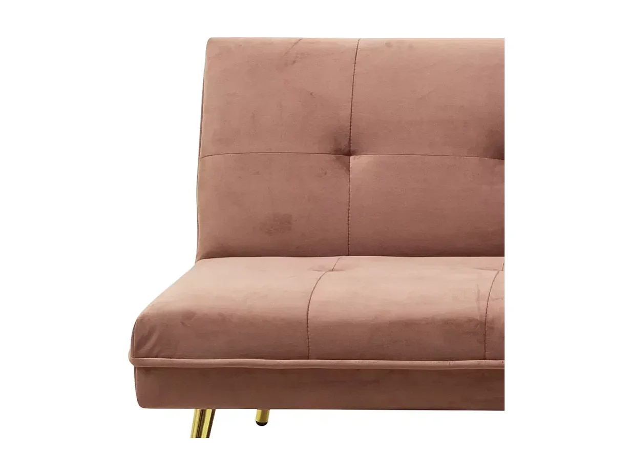 Divano convertibile 2 posti velluto clic clac piedi dorati Fico
