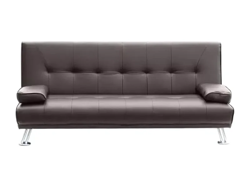 Canapé 2 places transformable en similicuir avec accoudoirs Kapok