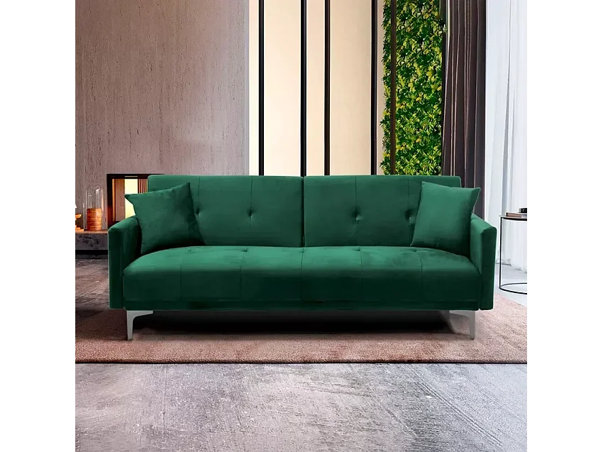 Canapé 3 places clic-clac en velours design moderne Catalpa