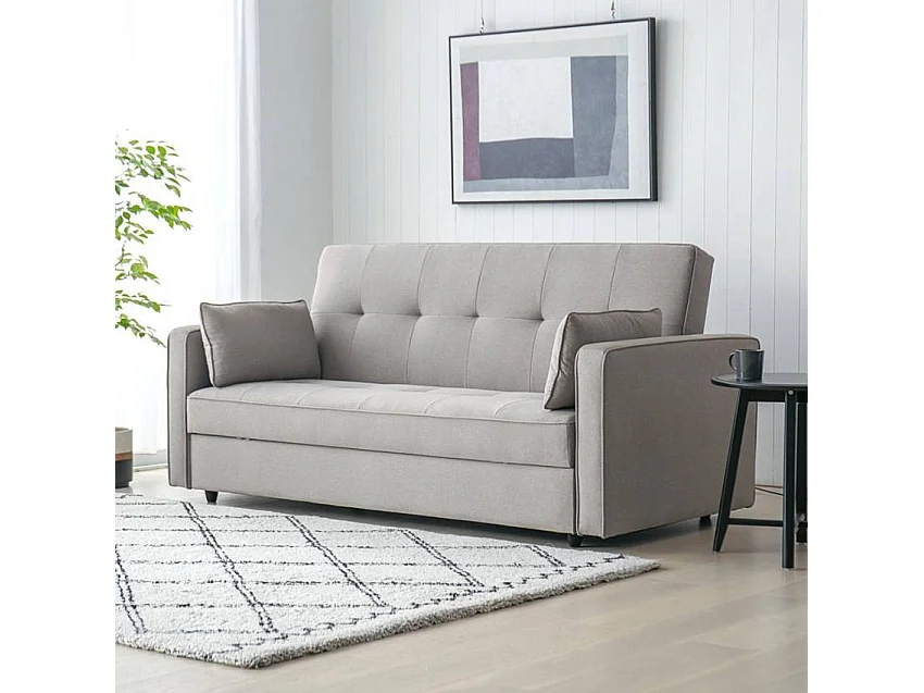 Divano letto 2 posti clic-clac tessuto contenitore 185 x 90 Roverella