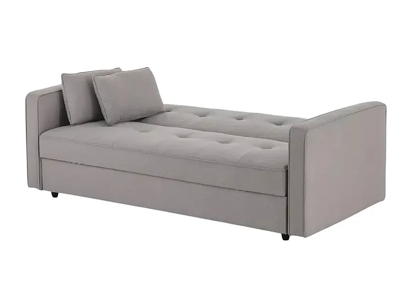 Klassisches 2-sitziges Stoffsofa mit Staukasten Zalto - Hellgrau