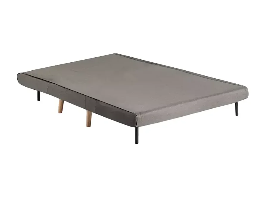 Sofá cama para el salón de 2 plazas estilo escandinavo de tela Elettra - Gris Oscuro