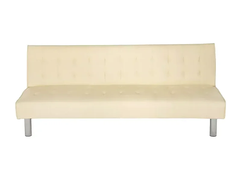 Elly modernes design leder kunstleder 2 sitzer clic clac sofa bett - Beige