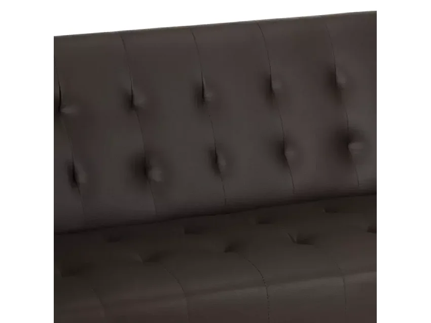 Elly modernes design leder kunstleder 2 sitzer clic clac sofa bett - Braun