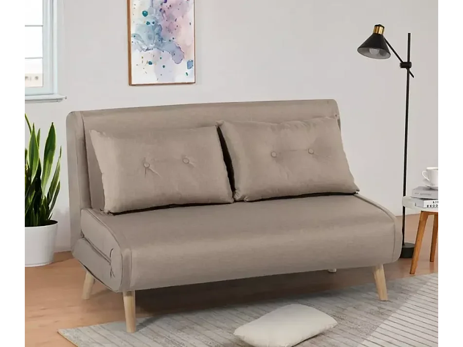 Canapé 2 places style scandinave en tissu Noce