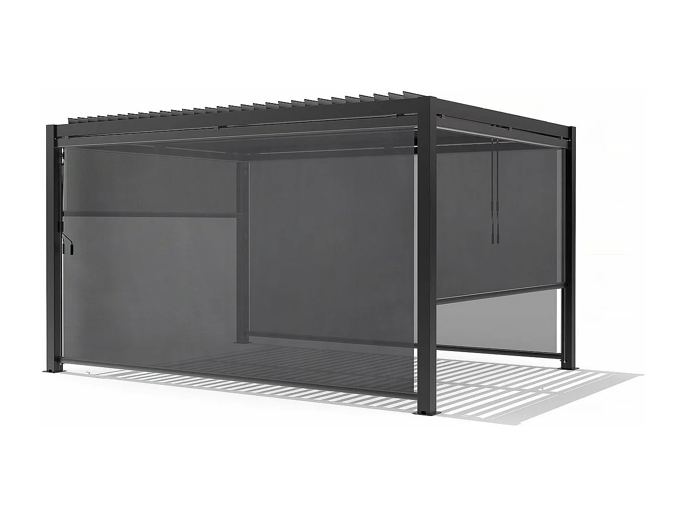 Store pergola bioclimatique - 277 x 208 cm - Gris anthracite