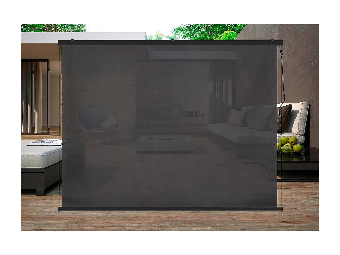 Estor enrollable para pérgola - 277 x 204 cm - Antracita