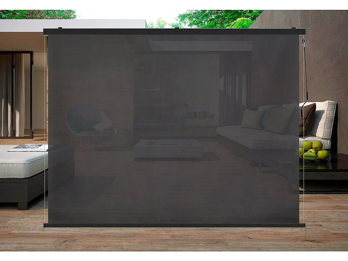 Store pergola bioclimatique - 277 x 208 cm - Gris anthracite