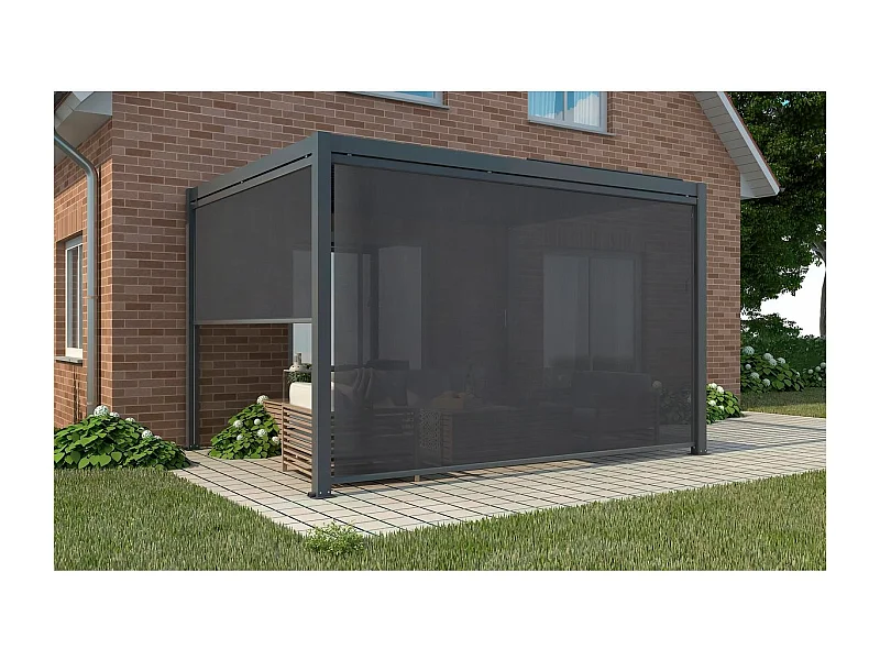 Store pergola bioclimatique - 277 x 208 cm - Gris anthracite