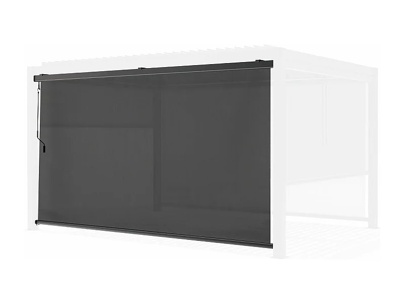 Store pergola bioclimatique - 367 x 208 cm - Gris anthracite