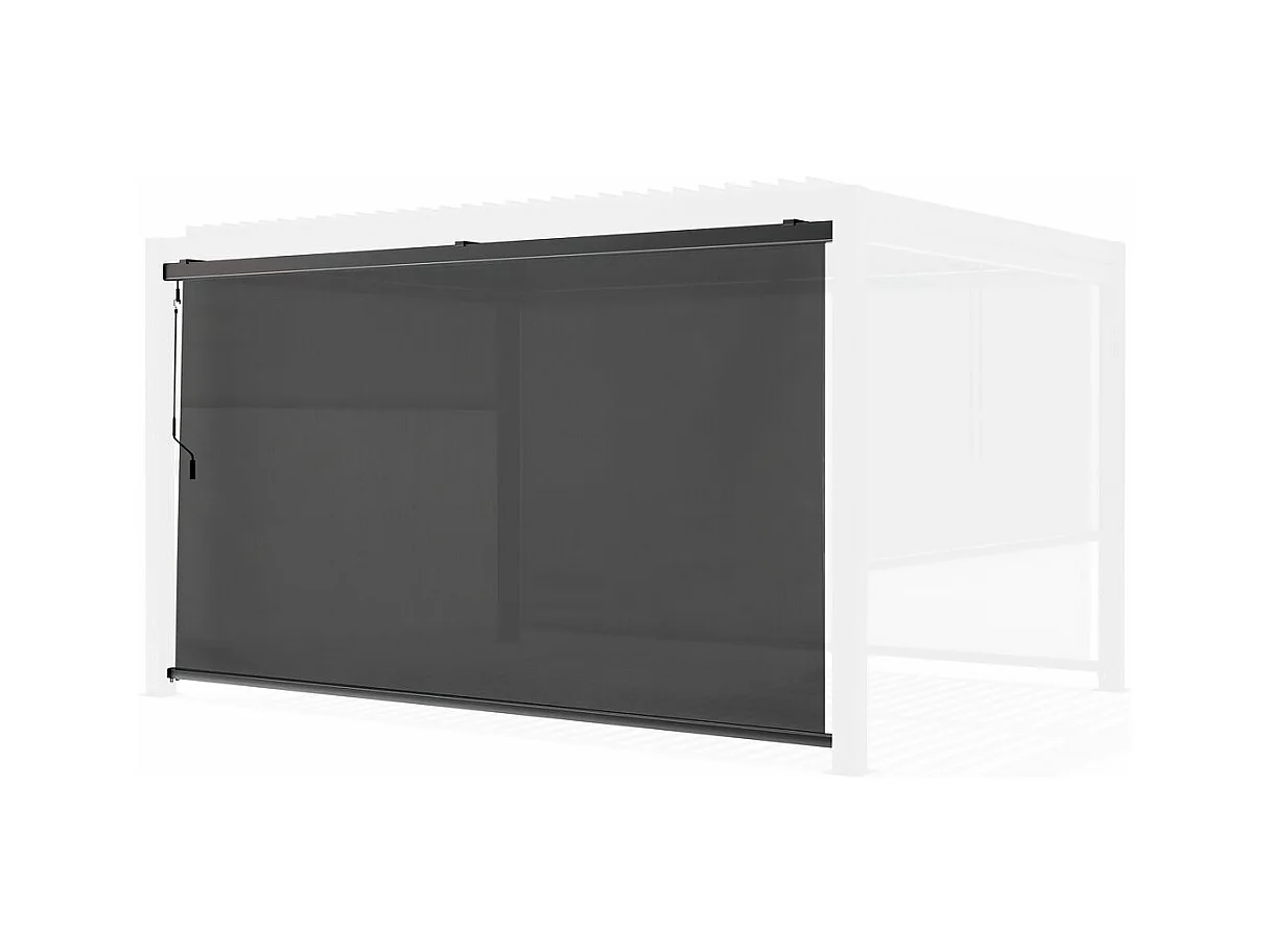 Store pergola bioclimatique - 367 x 208 cm - Gris anthracite