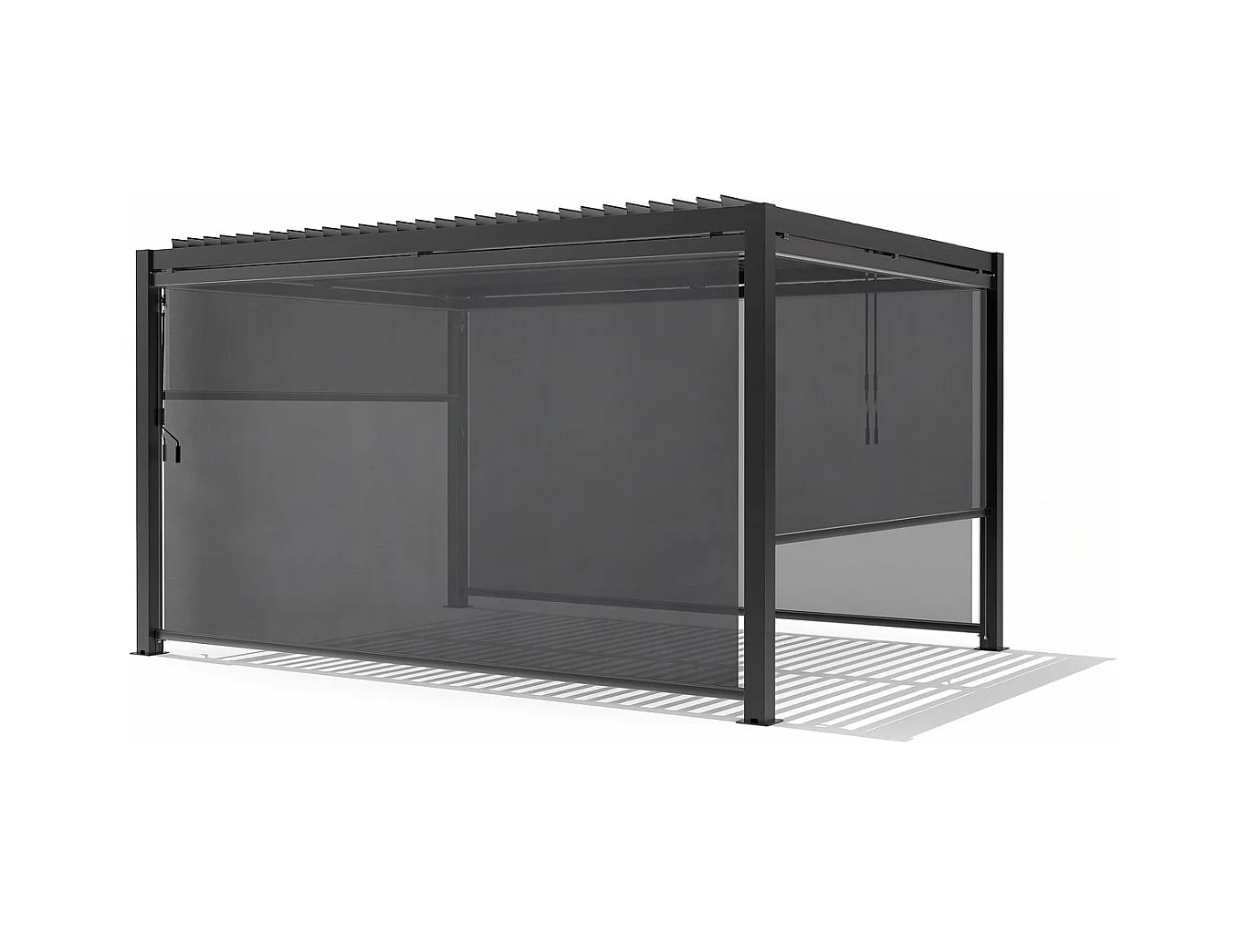 Estor enrollable para pérgola - 370 x 204 cm - Antracita