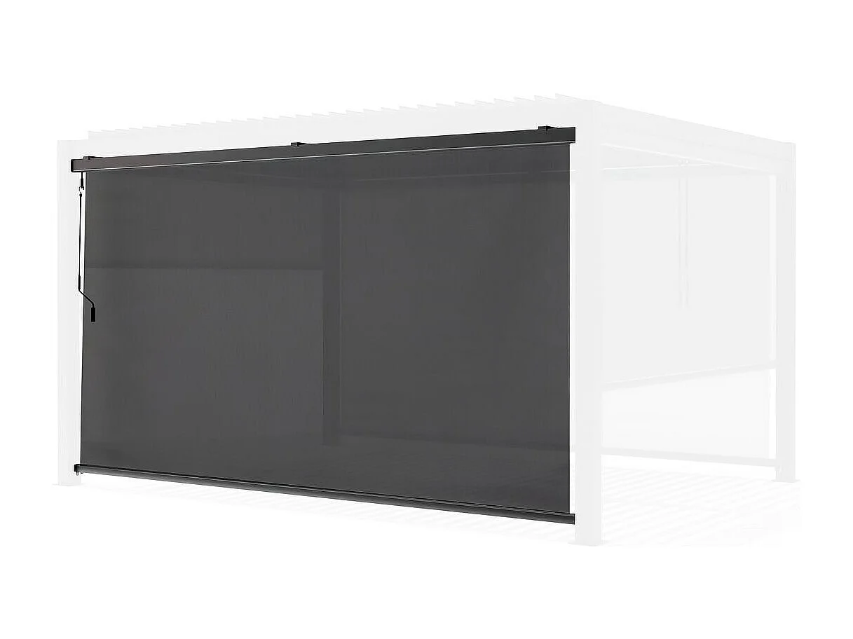 Store pergola bioclimatique - 367 x 208 cm - Gris anthracite