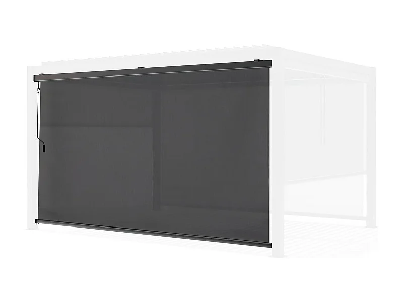 Store pergola bioclimatique - 367 x 208 cm - Gris anthracite