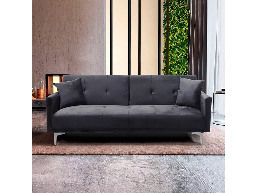 Canapé 3 places clic-clac en velours design moderne Catalpa
