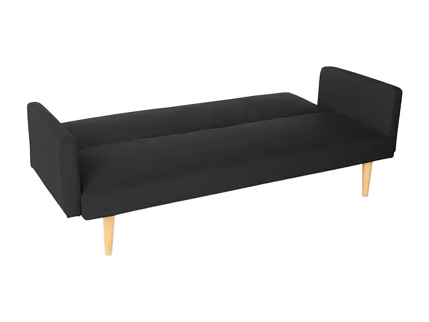 Sofá cama clic clac de 3 plazas en tejido de diseño nórdico reclinable Perla - Negro