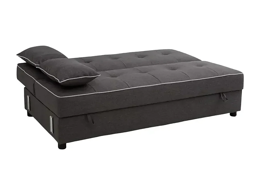 Divano letto 2 posti clic-clac tessuto contenitore 185 x 90 Roverella