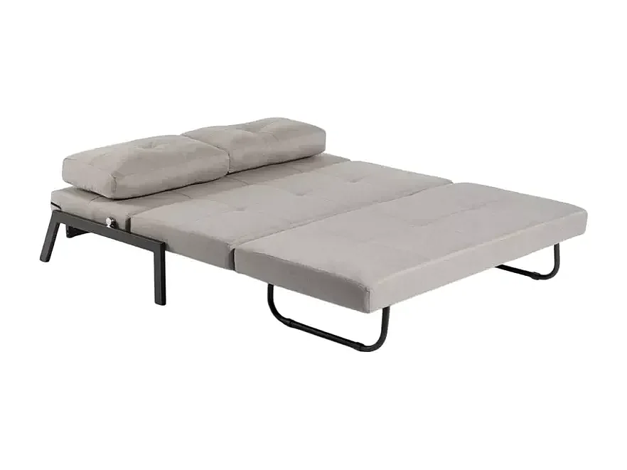 2-Sitzer Sofa Bett modernes Design aus Stoff Wohnzimmer Bellamy - Grau