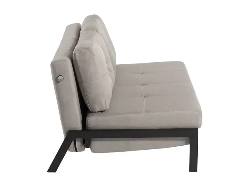 2-Sitzer Sofa Bett modernes Design aus Stoff Wohnzimmer Bellamy - Grau