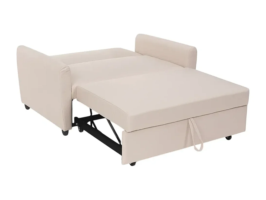 Sofá cama extraíble de 2 plazas diseño moderno en tejido PORTO RICO - Beige