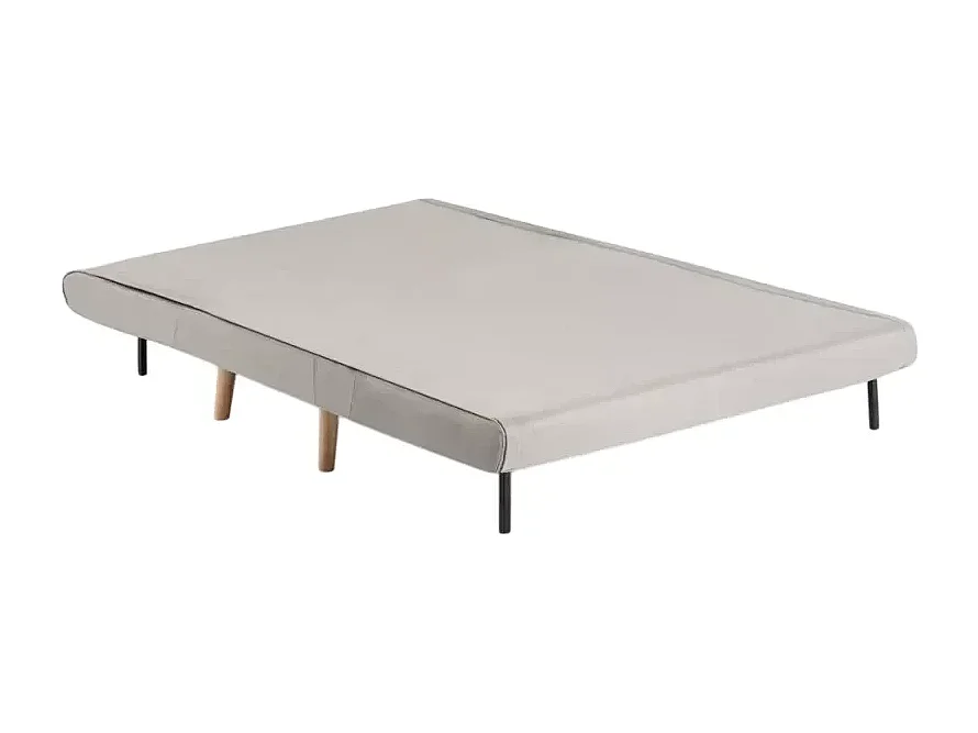 Divano letto 2 posti stile scandinavo in tessuto Noce