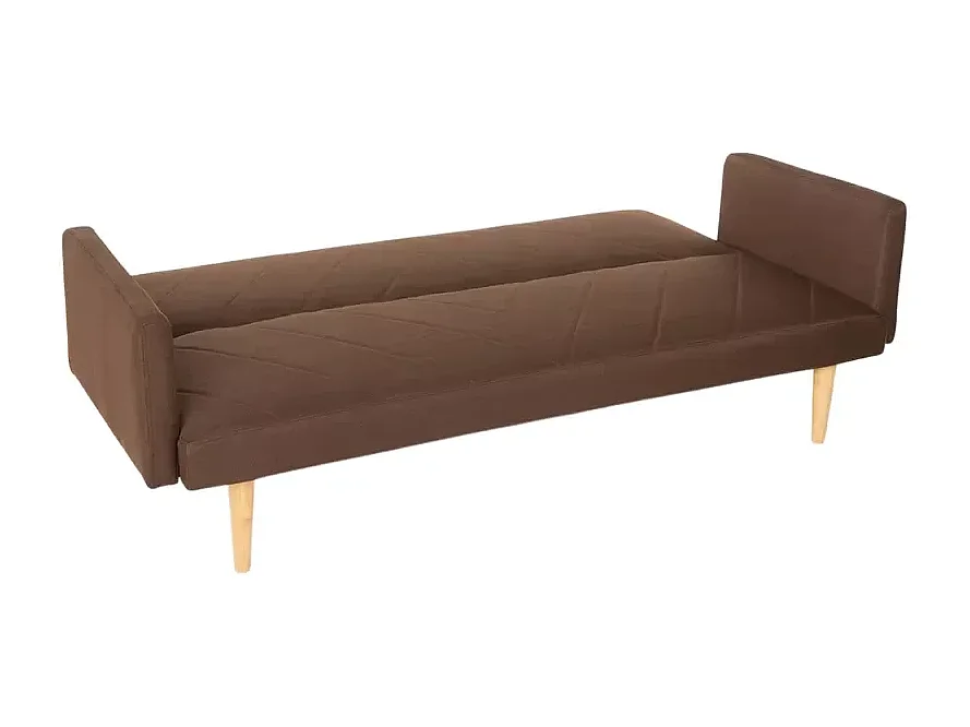 3-Sitzer-Click-Clac-Stoff-Liegesofa Nordic Design Perla - Braun