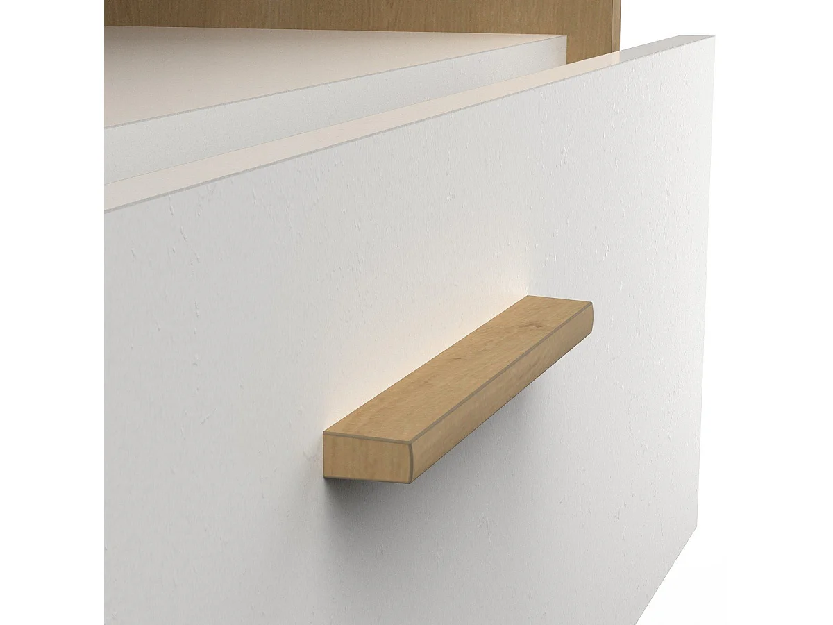 Kinderkommode "Naili" Weiß 2 Schubladen 1 Fach - Praktische und Ästhetische Aufbewahrung