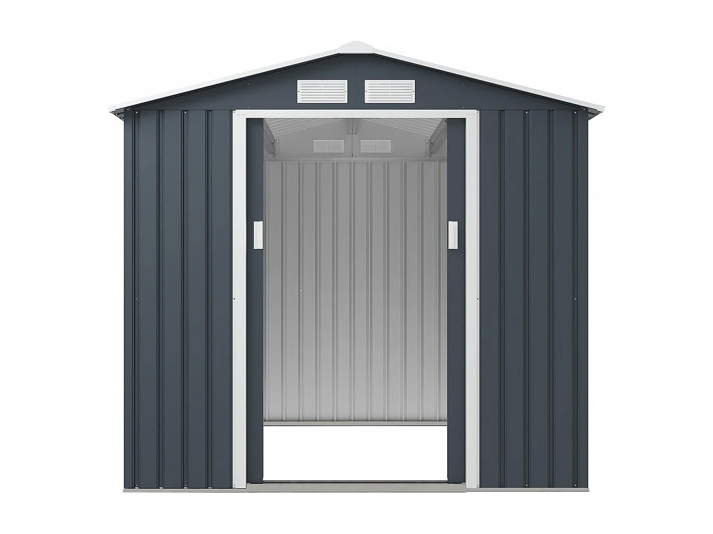 Abrigo de jardim de metal "Vegas" - 4,07 m² com porta de correr dupla e ventilação ideal