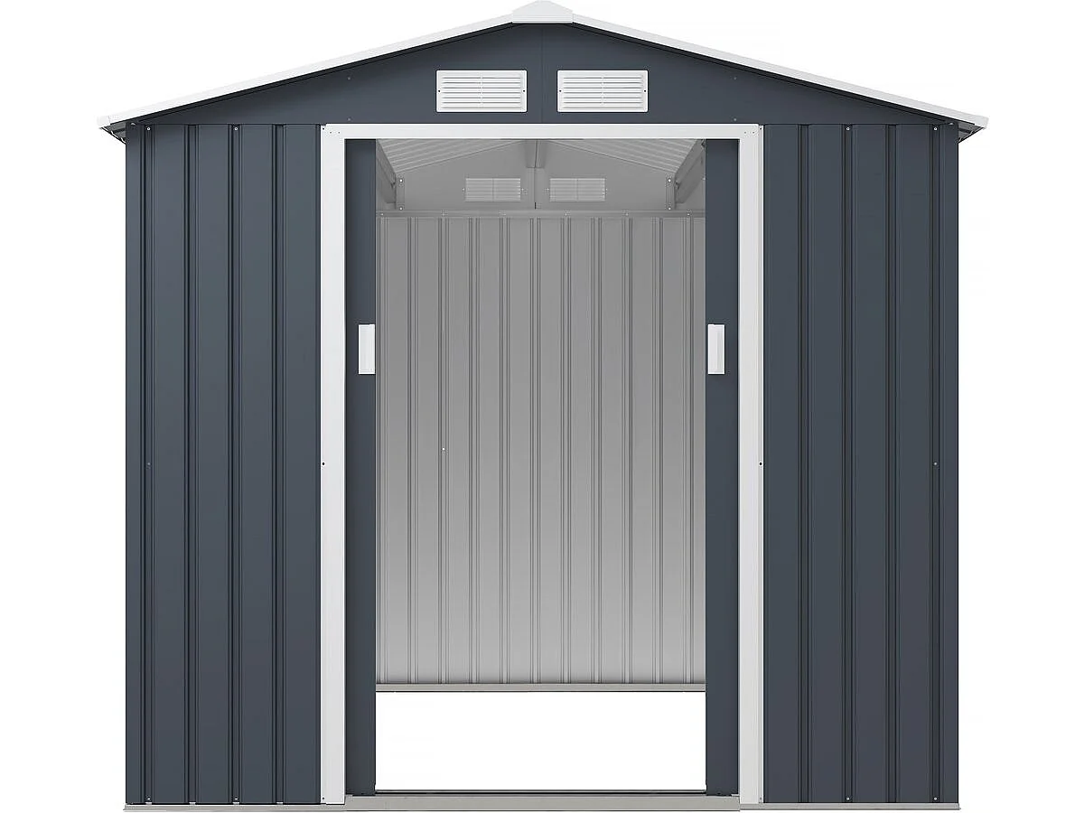 Abri de jardin métal "Vegas" - 4,07 m² - Gris