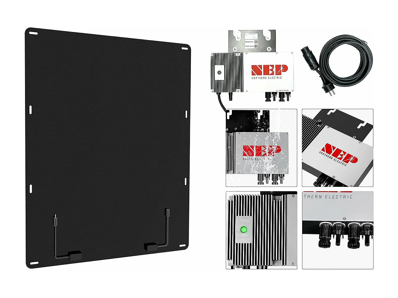 Abri de jardin métal - "Vegas"- 15 m² avec panneaux solaires - Gris