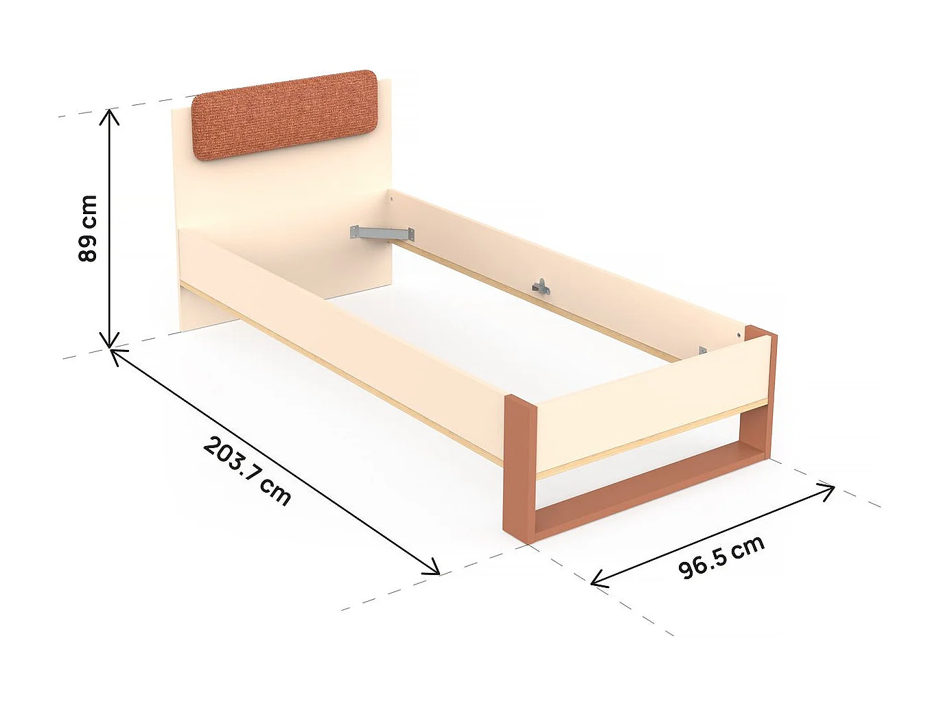 Cama infantil "Camillia" Terracota 90 x 200 cm Plataforma em Madeira de Alta Qualidade