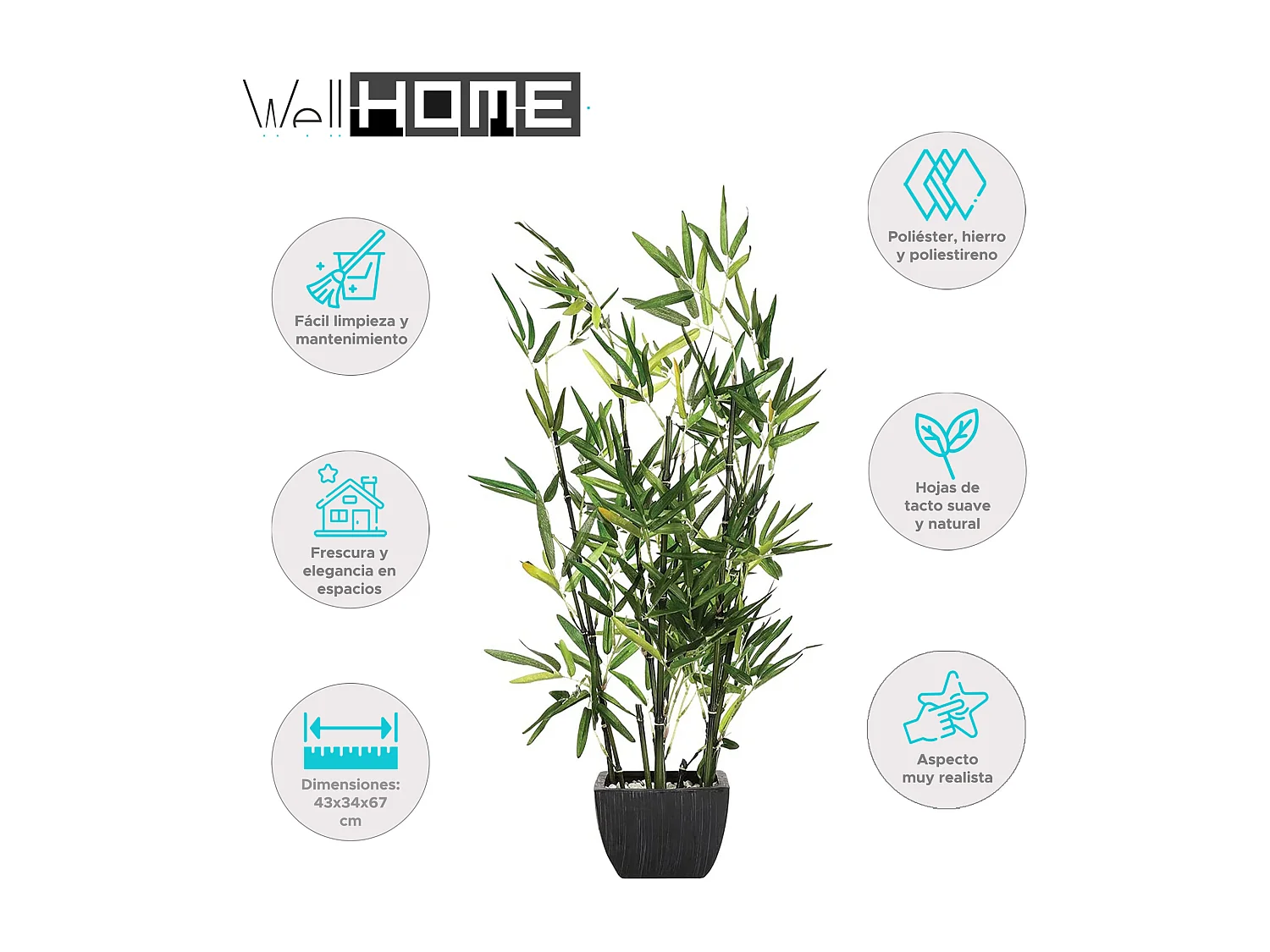 WELL HOME - Bambou artificiel en pot