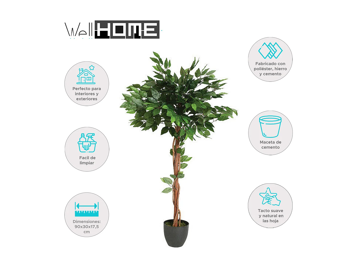WELL HOME - Ficus artificiel en pot
