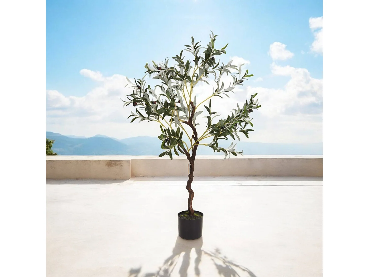 Well Home Olivier artificiel en pot noir H.116cm