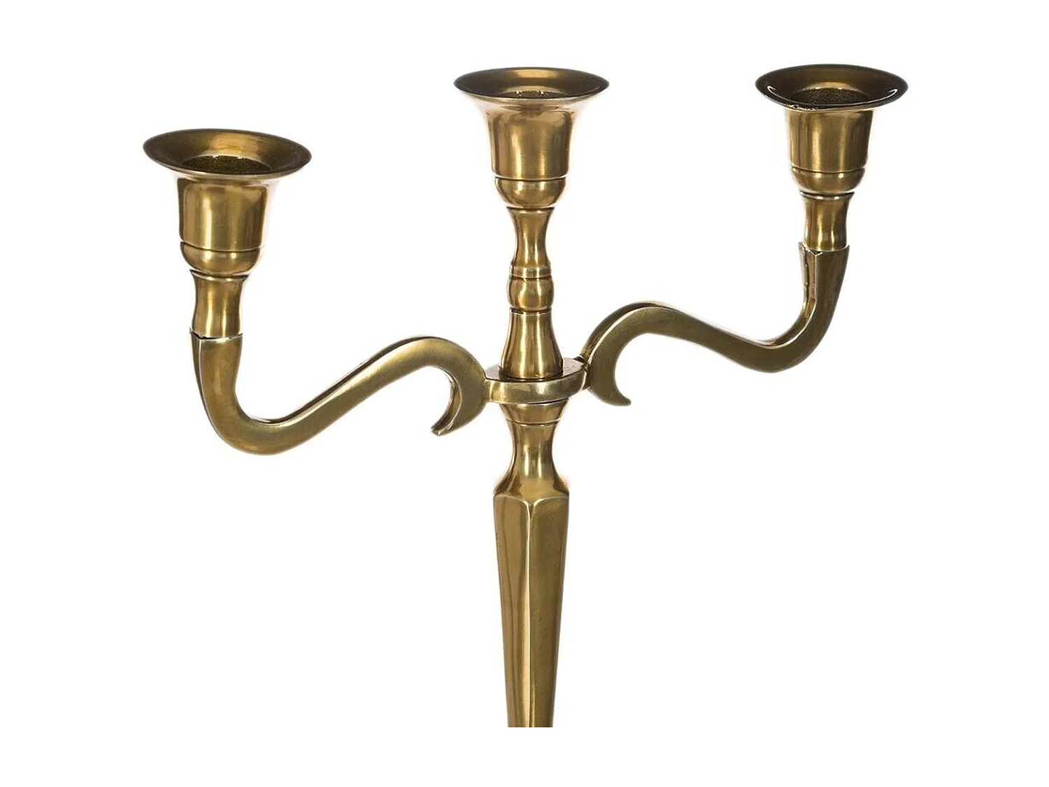 WELL HOME - Bougeoir 3 têtes en métal doré