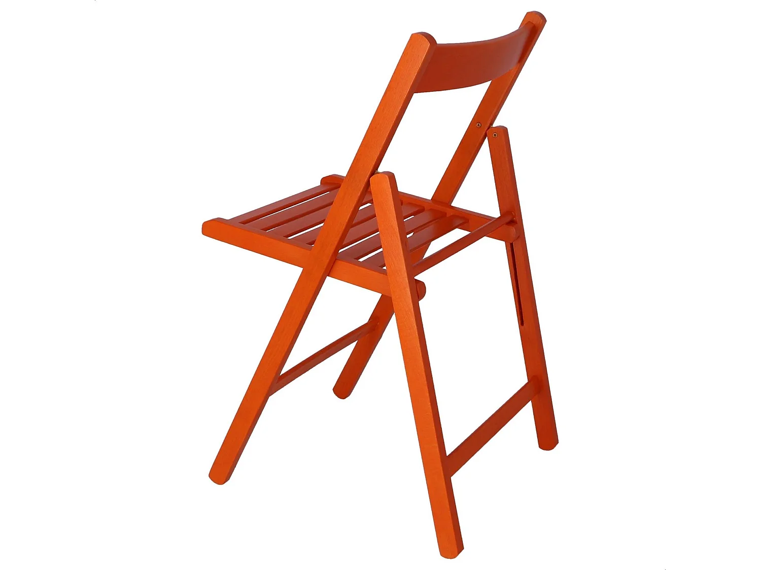 WELL HOME FURNITURE & DECORATION - Pack 4 Chaises BAS en hêtre finition rouge
