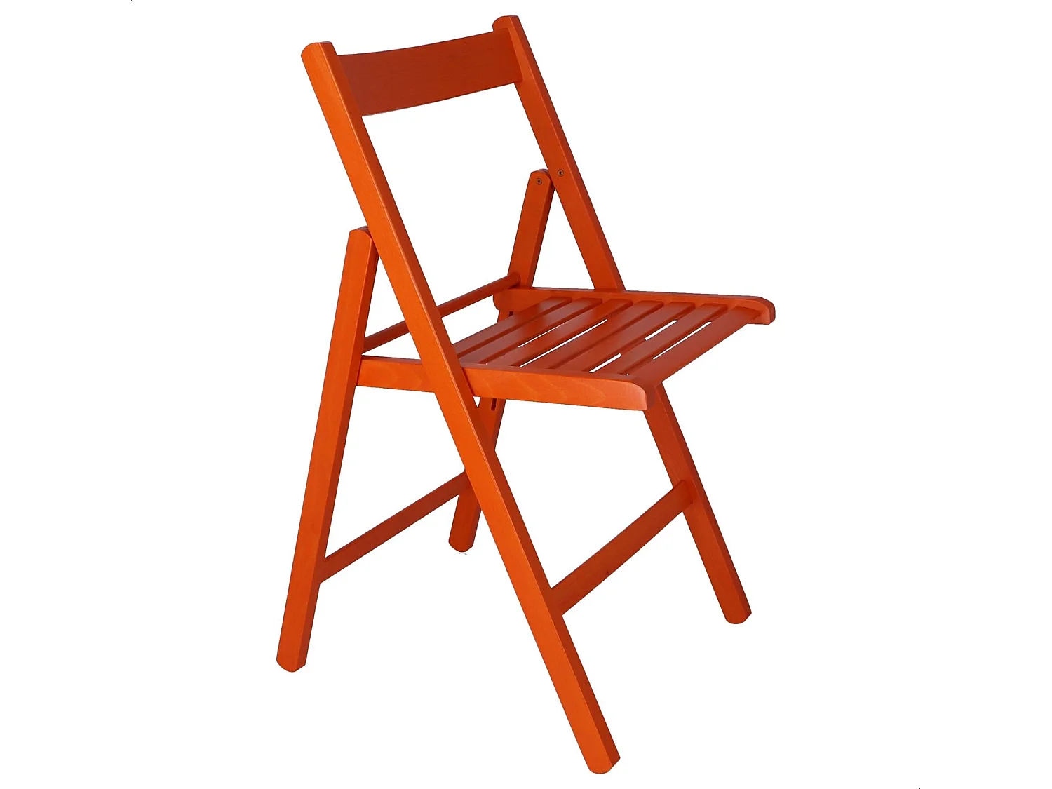 WELL HOME FURNITURE & DECORATION - Pack 4 Chaises BAS en hêtre finition rouge