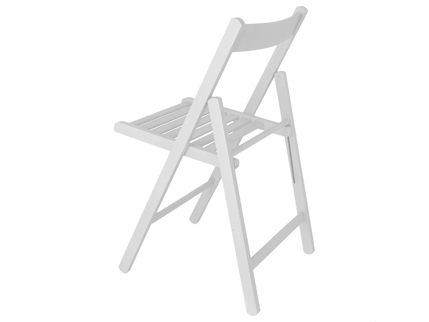 WELL HOME FURNITURE & DECORATION - Pack 4 Chaises BAS en bois de hêtre, finition blanc