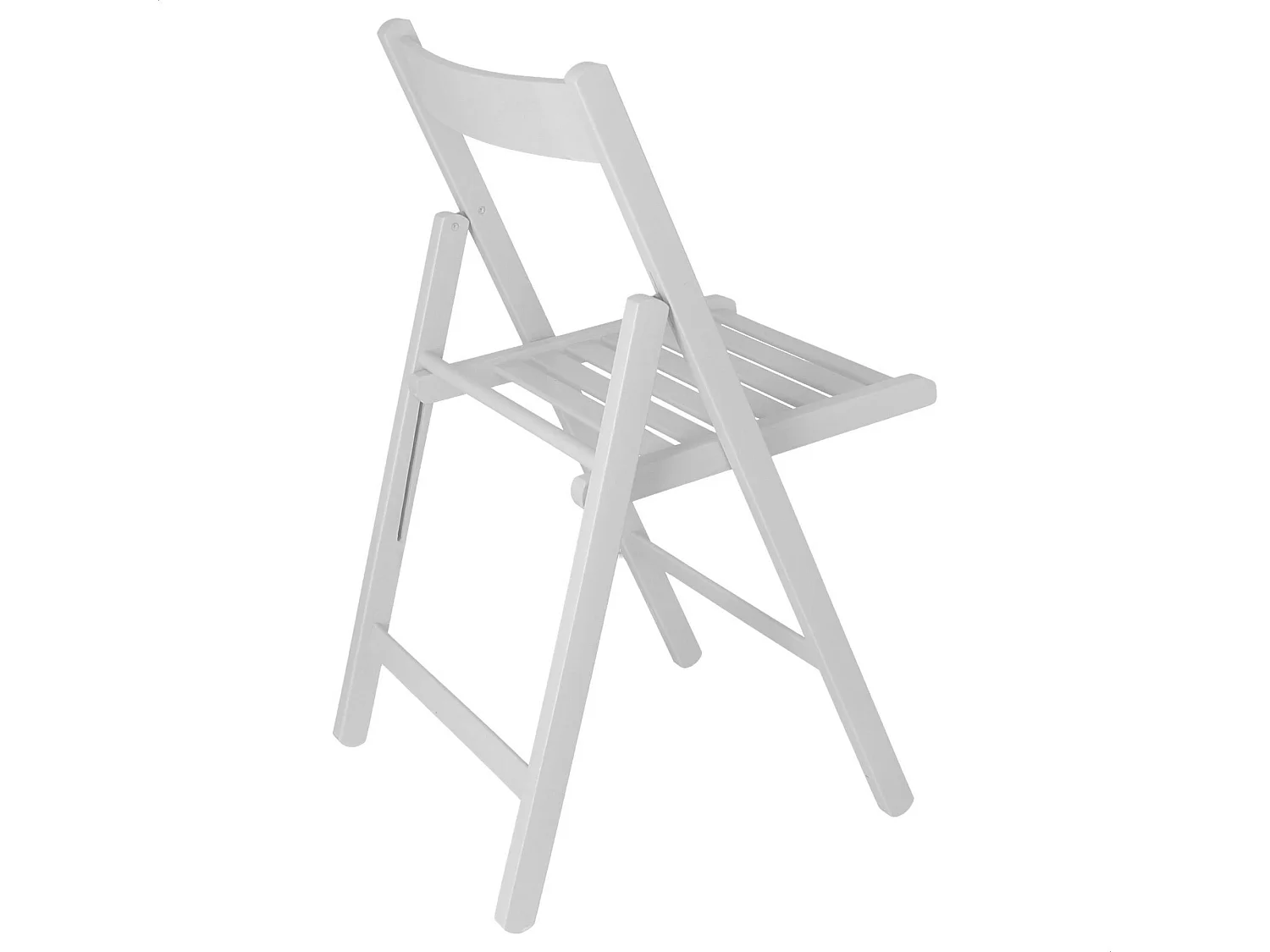 WELL HOME FURNITURE & DECORATION - Pack 4 Chaises BAS en bois de hêtre, finition blanc