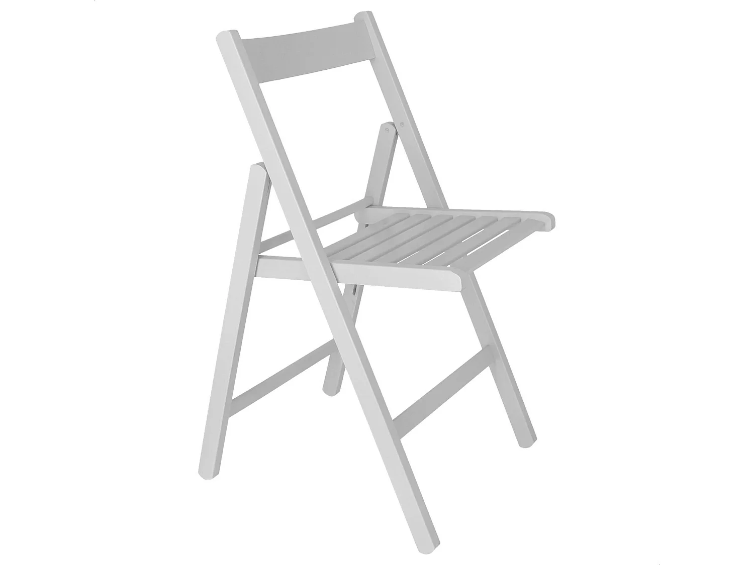 WELL HOME FURNITURE & DECORATION - Pack 4 Chaises BAS en bois de hêtre, finition blanc