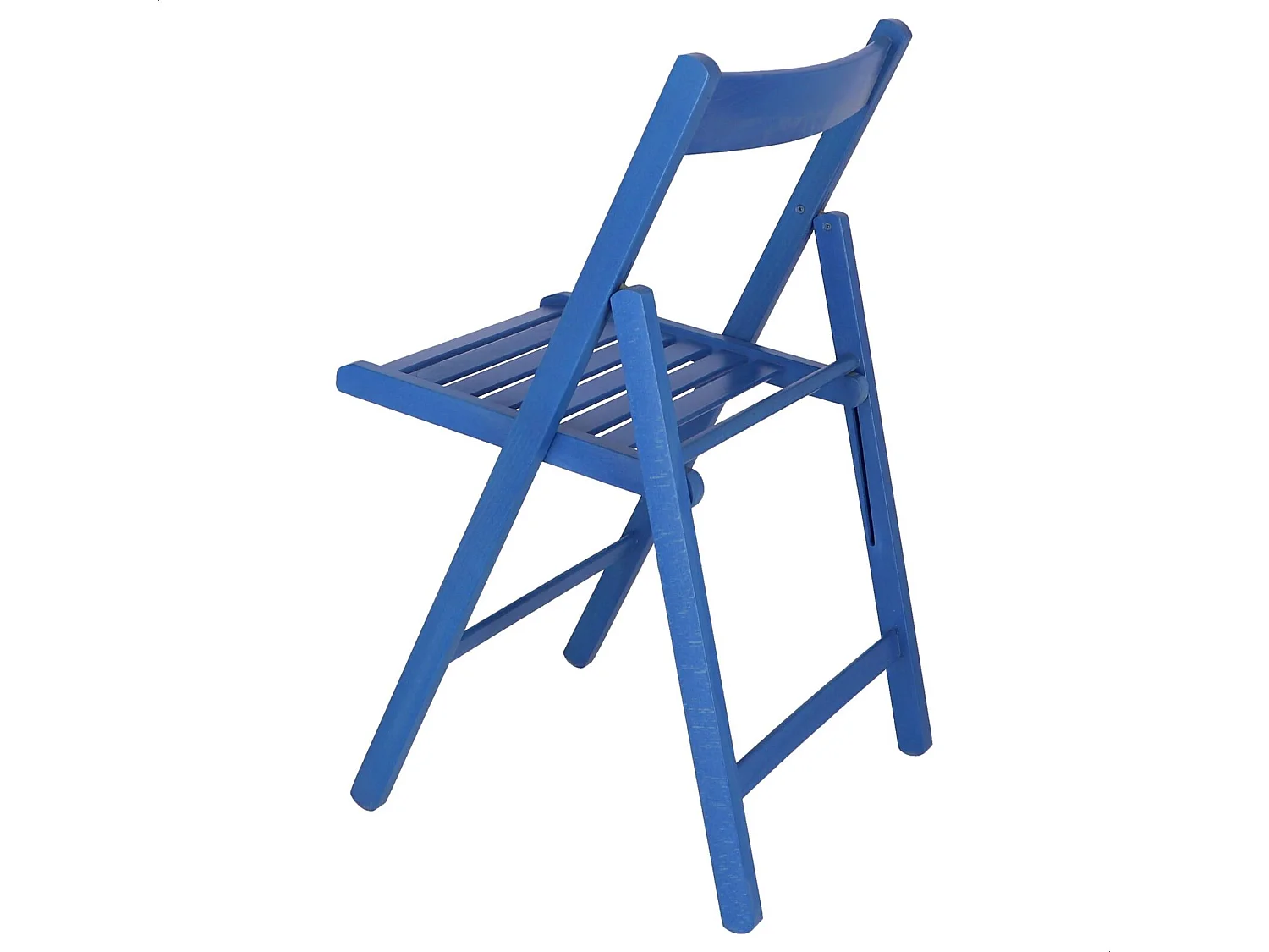 WELL HOME FURNITURE & DECORATION - Pack 4 Chaises BAS en hêtre finition bleue