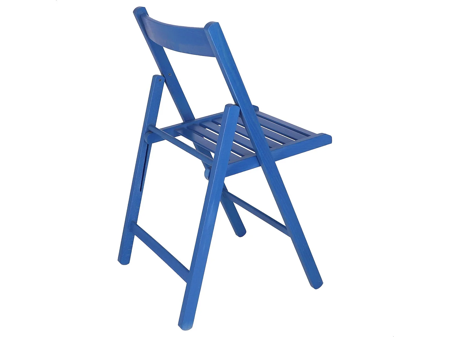 WELL HOME FURNITURE & DECORATION - Pack 4 Chaises BAS en hêtre finition bleue