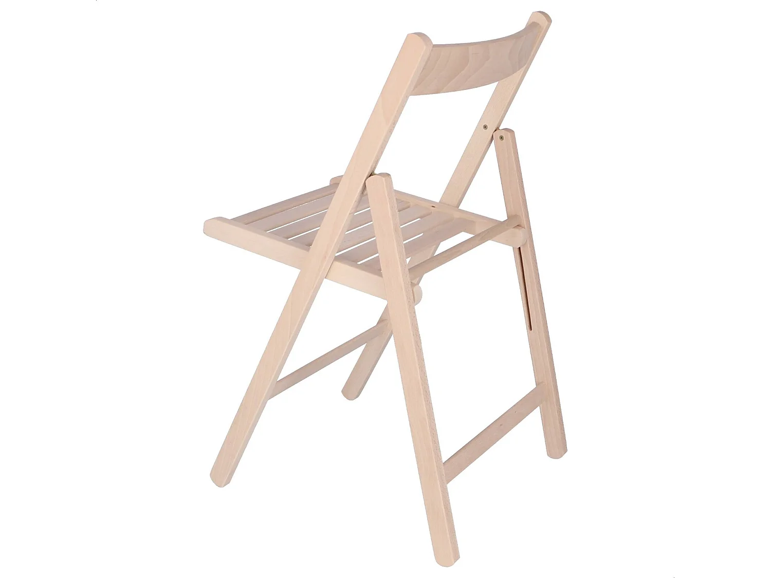 WELL HOME FURNITURE & DECORATION - Pack 4 Chaises BAS en bois de hêtre, finition non vernie