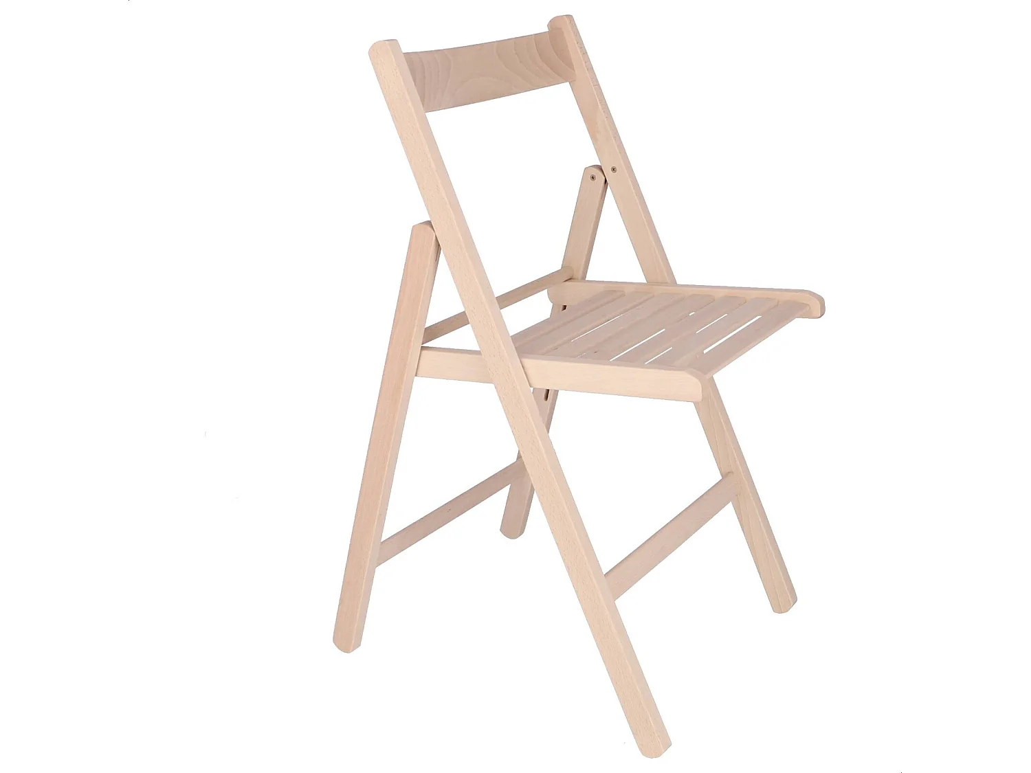 WELL HOME FURNITURE & DECORATION - Pack 4 Chaises BAS en bois de hêtre, finition non vernie