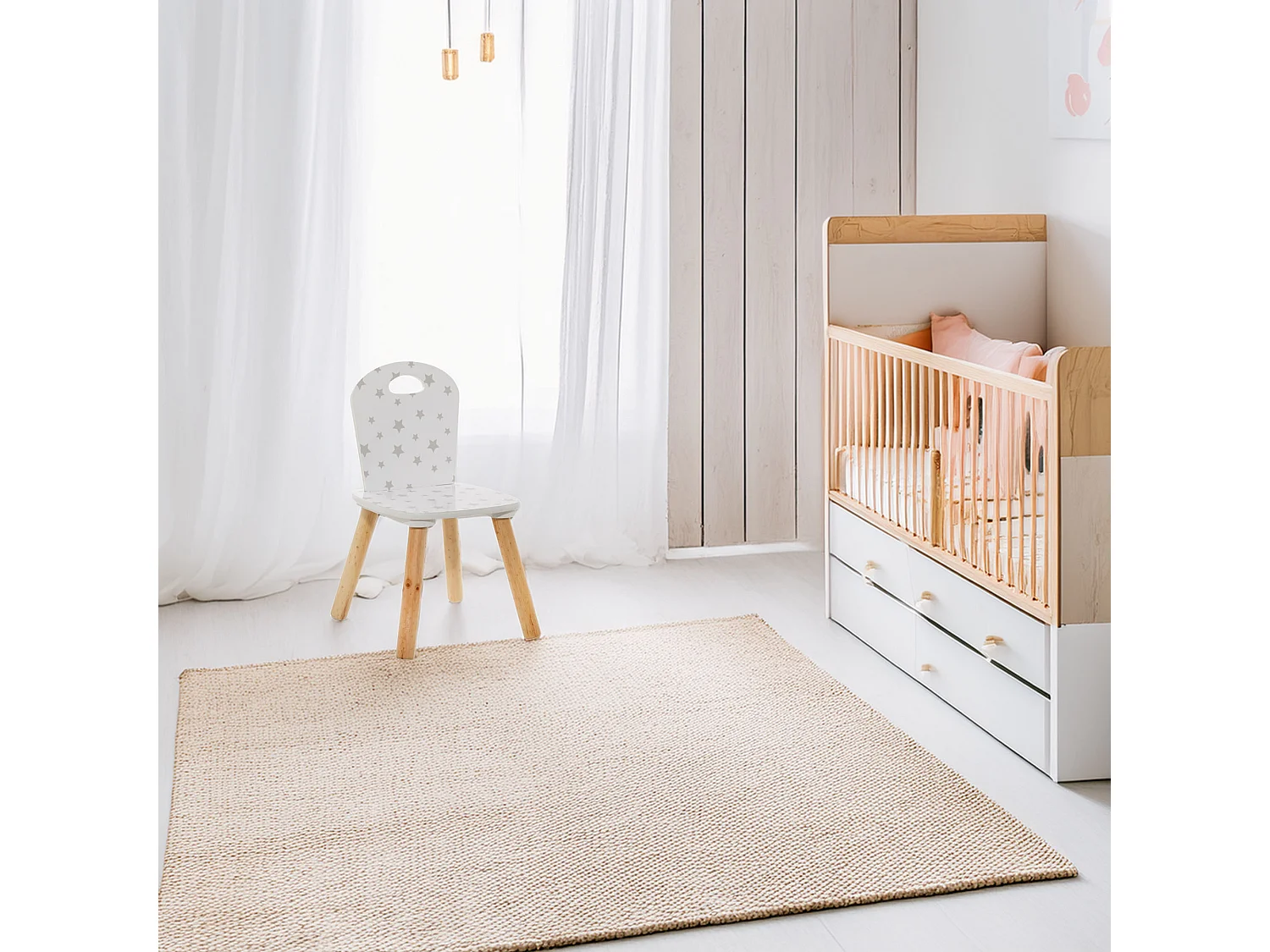 WELL HOME - Chaise enfant "Dulzura" avec imprimés 32x31,5x50cm