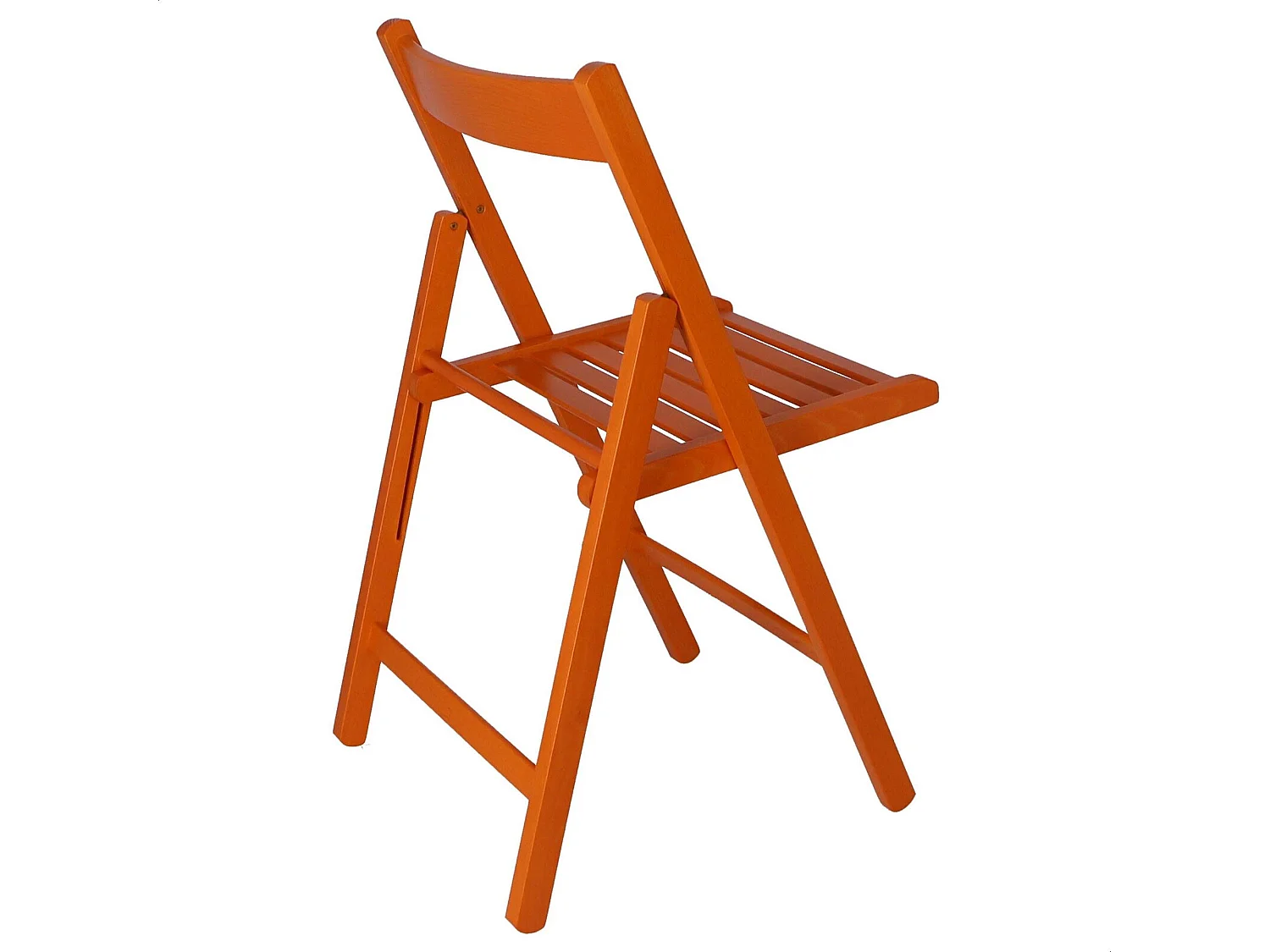 WELL HOME FURNITURE & DECORATION - Pack 4 Chaises BAS en hêtre finition orange