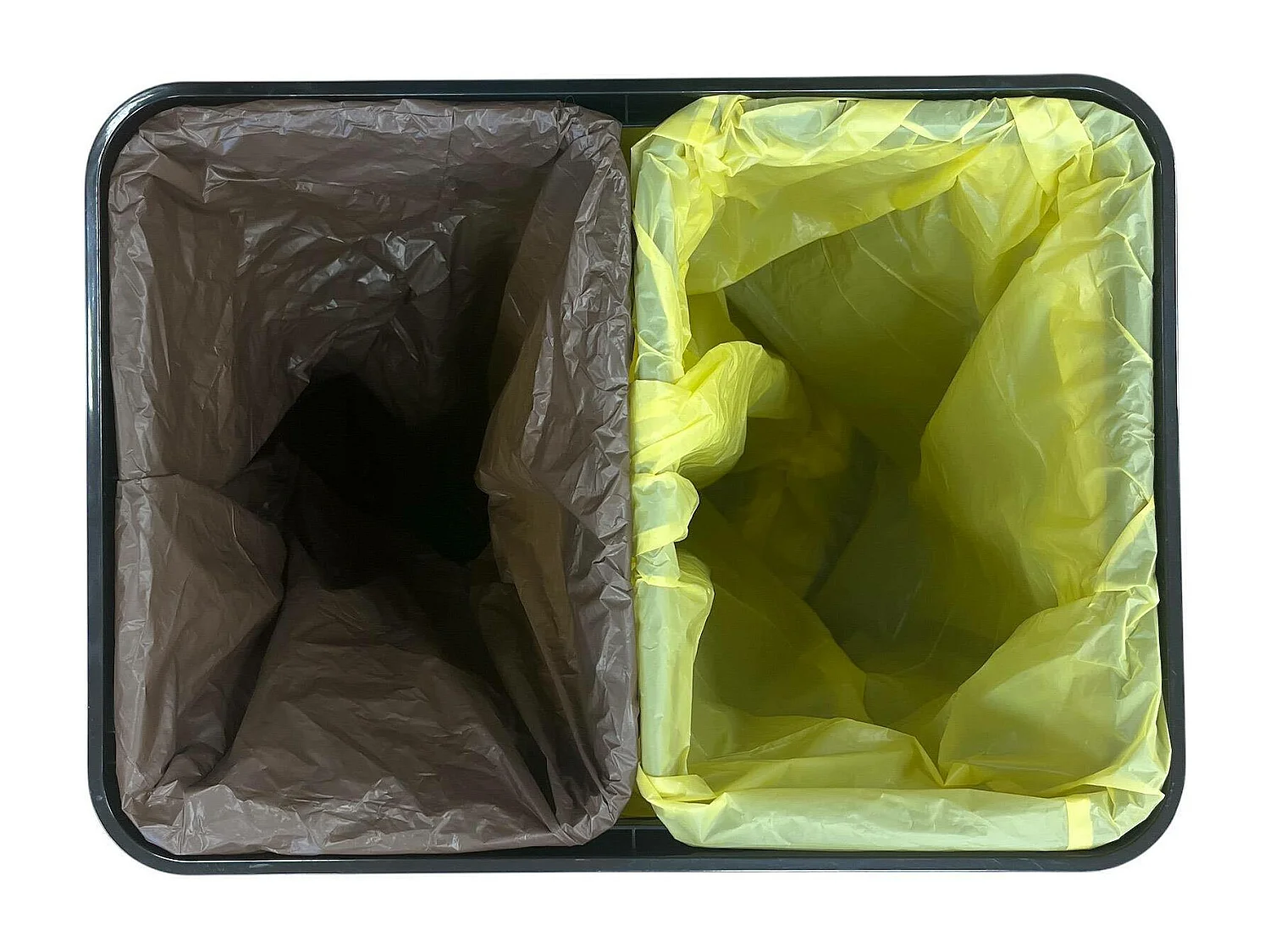 WELL HOME - Poubelle de Recyclage Intelligente à Ouverture Automatique et Contact Manuel 15L+15L 35,5x26x60cm Couleur Noir