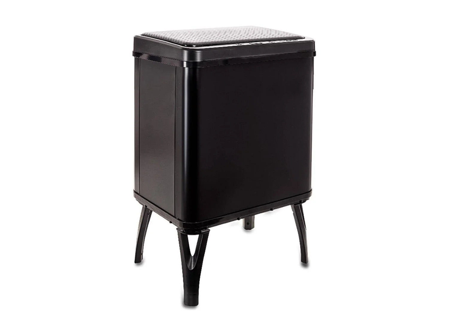 WELL HOME - Poubelle de Recyclage Intelligente à Ouverture Automatique et Contact Manuel 15L+15L 35,5x26x60cm Couleur Noir