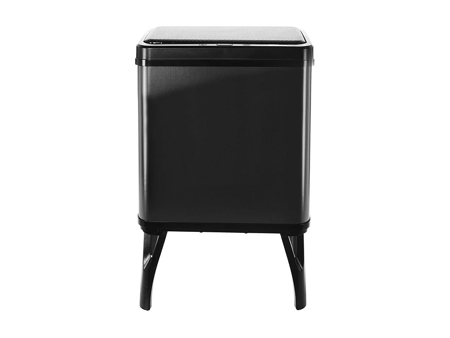 WELL HOME - Poubelle de Recyclage Intelligente à Ouverture Automatique et Contact Manuel 15L+15L 35,5x26x60cm Couleur Noir