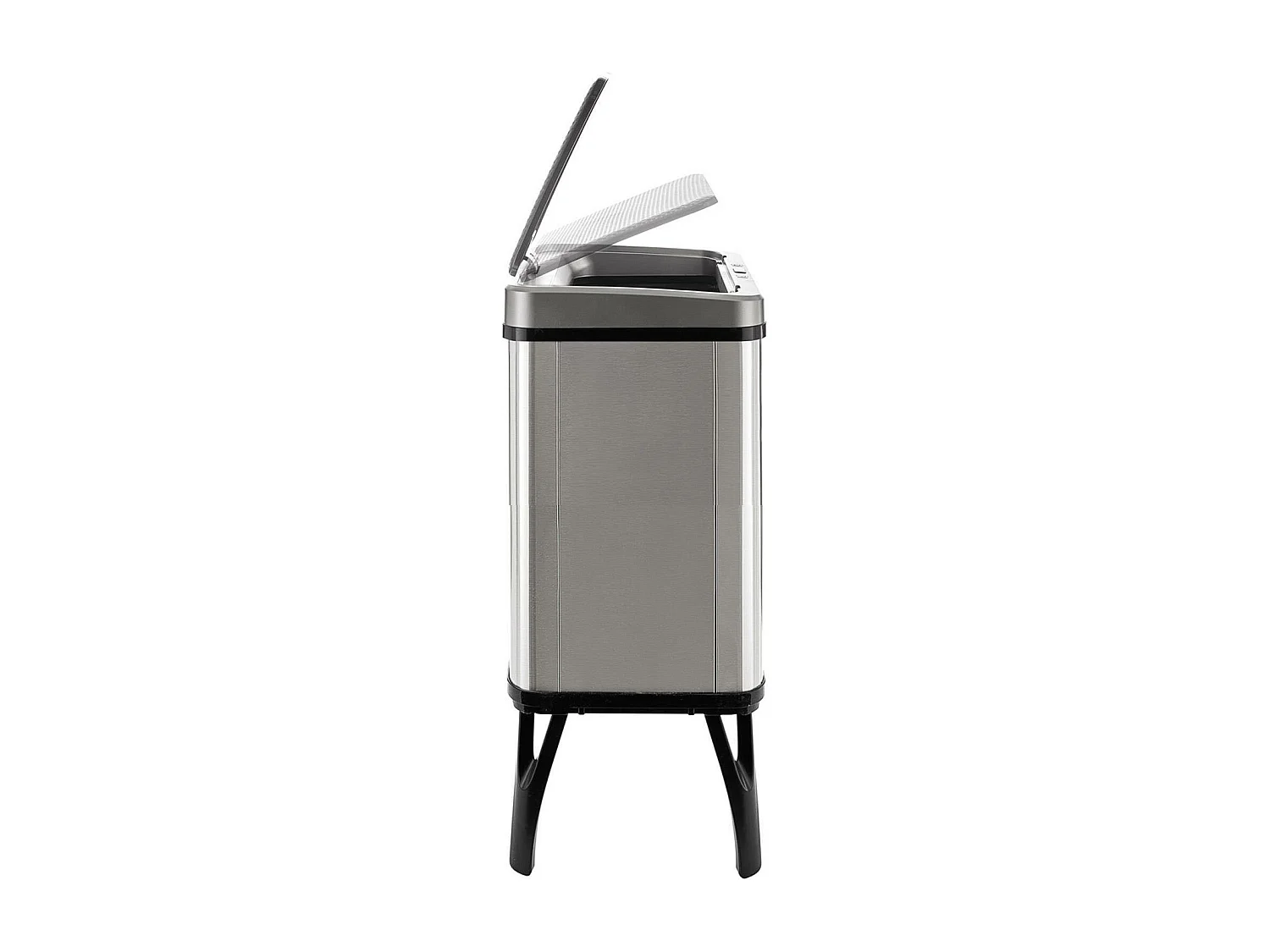 WELL HOME - Poubelle de Recyclage Intelligente à Ouverture Automatique et Contact Manuel 15L+15L 35,5x26x60cm Couleur Gris